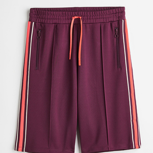 Short de basketball en maille avec deux poches latérales profondes, coupe courte basique d'été, en polyester et coton, style vintage, technique, mi-longueur - Product Image 1