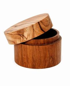 Pot en bois avec couvercle pour une organisation écologique de la cuisine et un rangement sans plastique pour le garde-manger - Product Image 2