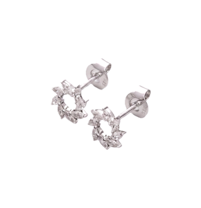Boucles d'oreilles clous en or massif 10K 14K 18K avec diamants de laboratoire taille marquise, certifiés IGI, couleur DEF, clarté VS VVS, motif soleil, boucles d'oreilles en grappe - Product Image 4