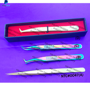 Nouvel Outil Professionnel de Pose de Cils en Plasma Doré Fait Main, Pince à Cils en Acier Inoxydable NQlash Anti-Statique et Durable - Product Image 4