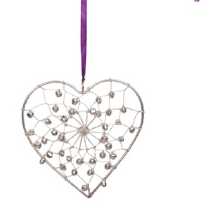 Adorno Navideño Colgante de Corazón con Cuentas Amarillo, Hecho a Mano, Duradero, Impermeable, Estilo Moderno, Tamaño Personalizado, Decoración de Fábrica - Product Image 6