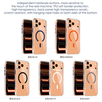 Étui pour iPhone 15 Pro Max, transparent, magnétique, fin, antichoc, en acrylique, pour iPhone 16 15 14 13 Pro Max, vente en gros