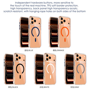 Funda Magnética Transparente, Delgada y Moderna, de TPU y Acrílico, Resistente a Impactos para iPhone - Product Image 4