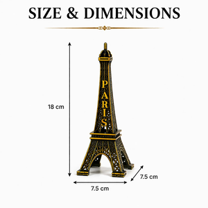 Statue en métal de la Tour Eiffel, finition or antique, objet décoratif, décoration de la Tour de Paris, décoration intérieure, salon, chambre, bureau, étagère, table - Product Image 3