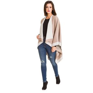 Women's Shawl <b>Wrap</b> Poncho Ruana Cape Cardigan Sweater Open Front for Travel Flight Cruises - Product Image 2