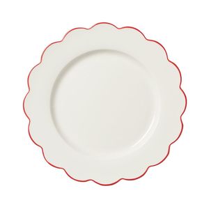 Plato de Presentación de Lujo con Borde Festoneado, Esmaltado, Blanco, Bandeja Decorativa para Servir, Decoración de Mesa para Bodas, Centro de Mesa Metálico al por Mayor - Product Image 2