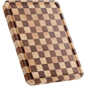 Planche à découper en bois au design fantastique, pour la cuisine, planche à découper en bois à motif damier, écologique, bloc de boucher pour viande et légumes - Product Image 1