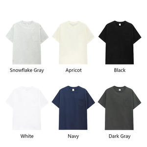 Camisetas de Verano para Hombre, Diseño OEM, Algodón Peinado, Color Sólido, Manga Corta, Estilo Casual, Corte Holgado, Unisex - Product Image 3