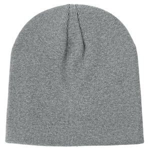 Wholesale Unisex Grey Color Acrylic Beanie <b>Hat</b> Adjustable Rhinestone Embroidery Casual Winter Warm Knit <b>Cap</b> for Adults Outdoor - Product Image 2