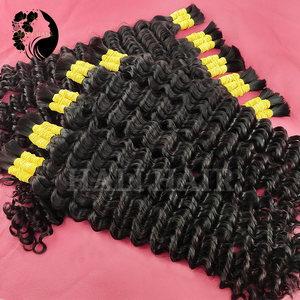 Extensiones de Cabello al por Mayor de Fibra de Alta Temperatura, Trama Única Personalizada, Ondulado Bohemio Súper Ondulado Jerry Curly, Teñido, 200% de Densidad, Cabello a Granel - Product Image 4