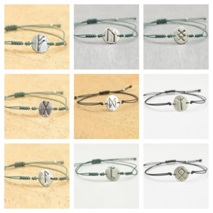 Bracelet Vintage Viking Laguz Rune fait à la main pour hommes et adolescents forgé Bracelet manchette bijoux - Product Image 6