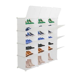 Scarpiera Moderna Espandibile a 7 Livelli, Capacità 42 Paia, 21 Scomparti, Armadio Contenitore a Torre per Tacchi, Stivali e Ciabatte - Product Image 1