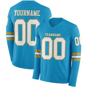 Jersey Deportivo Personalizado OEM con Logotipo a Color, de Alta Calidad, Manga Larga, Cuello en V, Spandex/Poliéster, Secado Rápido y Transpirable - Product Image 1