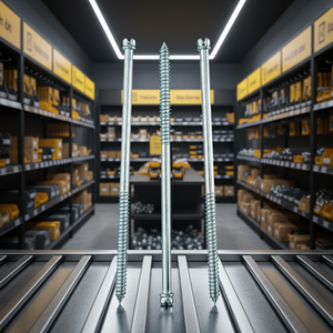 Tornillos para Madera de Doble Extremo, Cabeza Ranurada, Acero al Carbono Zincado, Clase 4.8/6.8, Rosca Parcial, Métrico/Pulgada, Marca PDC, Estándar DIN - Product Image 1