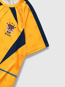 Maillot de football américain professionnel jaune marine en maille unie grande taille, sublimation frontale, chemise de match athlétique 100 % polyester - Product Image 5