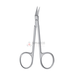 SIMAECO O'Brien Aye Scheren, abgewinkelte Edelstahl-Augenschere, wiederverwendbar, autoklavierbar, OEM-Chirurgieinstrument - Product Image 1