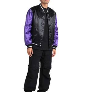 Chaquetas de béisbol de satén al por mayor, chaquetas universitarias de béisbol bordadas, chaqueta de béisbol universitaria para hombre, ropa deportiva para adultos, todas las tallas - Product Image 3