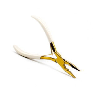 Pince à extensions de cheveux en acier inoxydable avec poignée en caoutchouc antidérapante, outil professionnel pour ouvrir et fermer les micro-anneaux - Product Image 5