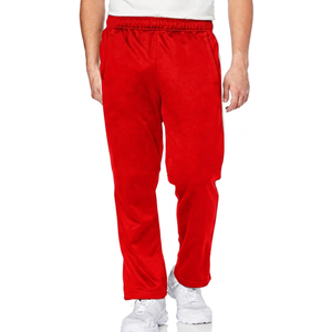 Pantalon de survêtement noir pour homme, coupe droite, taille haute, taille élastique, poches latérales, décontracté, léger, respirant, séchage rapide, en coton - Product Image 3