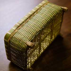 Handwoven Bamboo <b>Basket</b> Rustic <b>Wicker</b> Storage Tray Eco Friendly Natural Serving Tray Home Organizer Supplier - Product Image 3