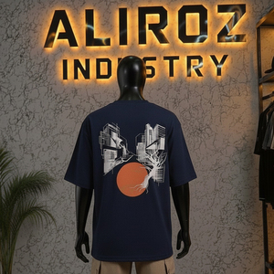 T-shirts décontractés vintage pour hommes, coupe oversize, épaules tombantes, vêtements d'été respirants - Product Image 2
