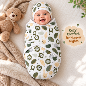 Baby <b>Swaddle</b> <b>Wrap</b> | Adjustable Newborn <b>Swaddle</b> Blanket | Soft Warm Baby Sleeping Sack for 0-6 Months Baby Sleepwear - Product Image 4
