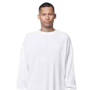T-shirts pour hommes à manches longues en tricot gaufré, design 2026, 100% coton pur, vêtements thermiques, vêtements décontractés - Product Image 1