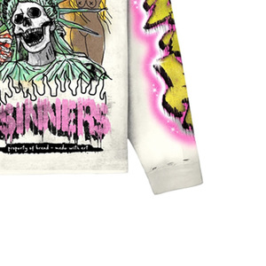 Skull Graffiti Short Sleeve T-Shirt <b>Men</b> Formal Printed <b>Turtleneck</b> Regular Fit 100% Cotton Solid Front with Pattern - Product Image 4