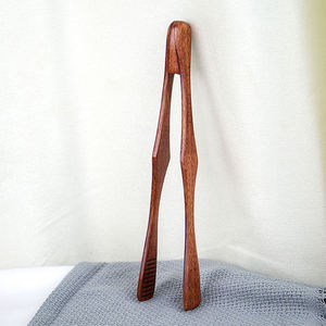 Pince de cuisine en bois de Nanmu pour pain, salade, barbecue, fruits, aliments, toast, avec poignée, pour la maison - Product Image 1