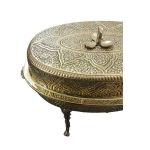 Plat à chafing ovale de luxe en laiton massif avec support suspendu, design fait main, pour buffet d'hôtel et service de repas, idéal pour les fêtes - Product Image 5