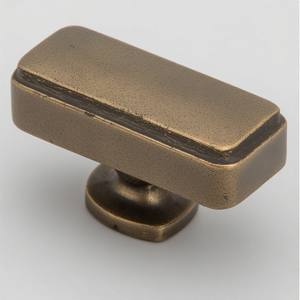 Poignée de porte en laiton artisanale, design rond massif, finition vintage pour quincaillerie de porte en bois - Product Image 2