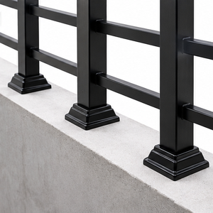 Cache-pied carré pour rampe d'escalier, support métallique pour main courante, base de marche pour escalier moderne et balcon - Product Image 5