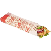 Dossiers en papier kraft personnalisés avec logo privé, taille et motif, en matériaux recyclés, pour rouleaux de poulet et sushis emballés, à prix réduit