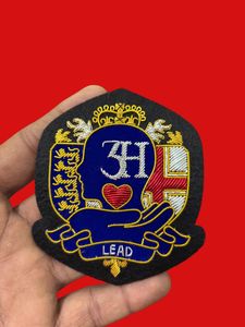 Premium Embroidered Crown Anchor Crest Patch Gold Thread Badge for Uniform Apparel Fashion Accessories - Product Image 5
