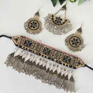 OEM Service Top Trending Afghan Necklace Earrings <b>Sets</b> for Girls & Women Custom Shape for Wedding Other Occasions Price Afghani - Product Image 4