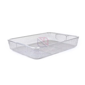 Stainless Steel Manual High Quality Sterilization Tray Rack Welded Wire <b>Mesh</b> Autoclave <b>Basket</b> Surgical Dental Instruments OEM - Product Image 1