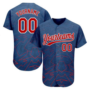 Camiseta de Softbol Sublimada, Suministrada por Fábrica, con Nombre de Jugador Personalizado, Transpirable, Uniforme de Equipo, Jersey de Béisbol con Botones - Product Image 4
