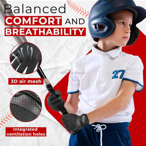 Patchs renforcés en Spandex extensible à fermeture Velcro réglable, coutures doubles durables, gants de baseball à contrôle précis - Product Image 6
