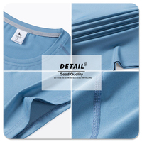 T-shirt unisexe à manches courtes, col rond, de couleur unie, à séchage rapide, imprimé sur mesure, de haute qualité, pour le sport et les loisirs