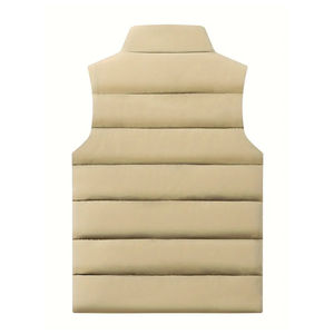 Blouson matelassé décontracté pour homme, personnalisé, en toile fine, imperméable, grande taille, avec logo frontal, sans manches, pour l'hiver et l'extérieur, OEM - Product Image 6