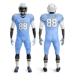 Uniforme de Fútbol Americano Personalizado de Calidad Única al por Mayor / Conjunto de Uniforme de Equipo 100% Poliéster con Impresión por Sublimación - Product Image 3