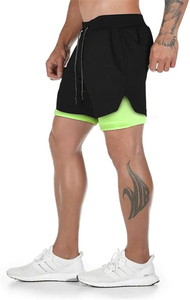 Custom <b>Compression</b> <b>Shorts</b> 2 in 1 Gym <b>Shorts</b> with Inner <b>Compression</b> Layer for Running Training Wear - Product Image 4
