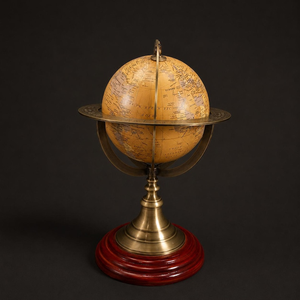 Globe terrestre avec support armillaire en laiton, décoration de bureau vintage pour bureau, bibliothèque, salle d'étude - Product Image 6