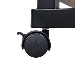 Supporto per Laptop con Ruote e Altezza Regolabile, Tavolino Laterale in Truciolato e Acciaio con Pannello Divisorio - Product Image 5