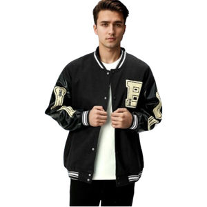 OEM Baseball Varsity Bomber <b>Jackets</b> Custom Embroidery Chenille Patch Thick Fleece Spring Waterproof Windproof High School Low - Product Image 4