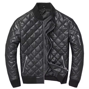 Chaquetas de Cuero para Motociclistas de Alta Calidad, Color Negro, Talla Grande, Estilo Punk, Personalizadas y Elegantes para Hombre - Product Image 1
