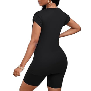 Conjunto Deportivo de Dos Piezas para Mujer, Ropa Deportiva de Moda Europea, Ropa de Gimnasio Personalizada OEM, Shorts Ajustados, Proveedor de Conjuntos de Fitness - Product Image 6