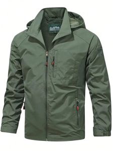 Veste pour homme avec poche avant, coupe-vent, hiver, décontractée, épaisse, rembourrage en polyester, col rabattu, coupe régulière - Product Image 4