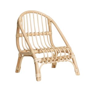 Wholesale Rattan Doll Deck Chair Beach Style <b>Miniature</b> Furniture Factory Price Hot Sale Sustainable Handcrafted Kids Toys - Product Image 2