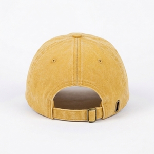 Casquette de baseball non structurée jaune délavée brodée, 6 panneaux, réglable, unisexe, pour le sport et les loisirs en extérieur - Product Image 3
